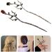 FRCOLOR Metal Chopsticks Flower Hair Accessories Rose Flower Hair Sticks Flower Hair Pin Retro Hair Chopstick Bun Hair Holder Valentines Day Black+Red Metal Chopsticks Flower Hair Accessories - Buy Online on GoSupps.com