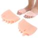 1 Pair Toe Separators to Correct Bunion Silicone Bunion Straightener Hallux Valgus Corrector Toe Protector Foot Care Pain Relief (Skin Color)