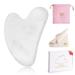 Gua Sha Stein natural jade facial massage tool body gua Sha for eyes jaw line neck for skin care relaxation of the body muscles and lymphatic drainage white heart shape