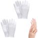2 Pairs Moisturizing Gloves 100% Cotton Over Night Bedtime White Cosmetic Inspection Premium Quality Eczema for Dry Sensitive Irritated Skin Spa Therapy Secure