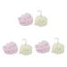 6 Pcs Bath Ball Bath Scrub Flower Bath Mesh Sponge Exfoliating Bath Ball Bath Towel Exfoliating Shower Scrubber Exfoliating Back Washer Bubble Massage Brush Travel Body Nylon 94