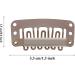 Metal Snap Clips for Hair Extensions - U-shape Wig Clips with Soft Rubber - Brown Hair Extension Clips for Easy DIY Styling - Buy Online on GoSupps.com