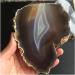 Stone Crafts Natural Original Grey Agate Crystal Gemstone Slice Coaster Reiki Crystal Stone for Home deocration Natural Luster - Buy Online on GoSupps.com