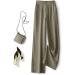 DAZLOR Women's High Waist Wide Leg Palazzo Pants - Khaki, Medium - Buy Online on GoSupps.com