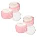 ibasenice 4pcs Box Body Powder Puff Box Baby Powder Travel Dispenser Travel Baby Powder Empty Makeup Powder Container Baby Powder Dispenser with Puff Empty Body Powder Container Pink Baby Pink 8x6cm