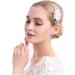 minkissy Floral Hair Comb Wedding Hair Comb Rhinestone Pearl Hair Combs Silk Flower Hair Comb for Bridal Princess Wedding Hair Combs Wedding Headpiece for Bride Girls White - Buy Online on GoSupps.com