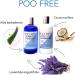 99% Natural SHAMPOO - With LAVENDER - 250ml - by POO FREE. No Sulfates No Parabens No Silicone. Concentrated Low Foam with Easy Rinse. pH Balanced Gentle Suitable for Sensitive Skin - Buy Online on GoSupps.com