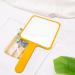 Square Hand-held Makeup Mirror - Large Free Standing Salon Tool in Orange - Buy Online on GoSupps.com
