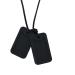 Sensory Chew Necklace for Kids or Adults  Silicone Dog Tag Pendant Chewy for Autism ADHD SPD PICA and Oral Motor Chewing Needs  Fidget Chewable Necklaces (Black)