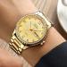 OPK Men's Diamond Stainless Steel Calendar Watch - Analog Quartz Luxury Business Luminous Waterproof Dress Wristwatch in Gold - Buy Online on GoSupps.com