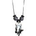 Shop OralGos Unique Black/White Gradient Bowknot Pendant Necklace for Women - Stylish Alloy & Plastic Jewelry | Free International Shipping - Buy Online on GoSupps.com