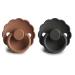 FRIGG Daisy Natural Rubber Baby Pacifier 2-Pack | BPA-Free | Made in Denmark | Graphite/Peach Bronze 0-6 Months - Buy Online on GoSupps.com