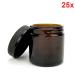 Sala Brown Glass Ointment Jar - 25 x 120 ml | Premium Cream Storage | International Shipping - Buy Online on GoSupps.com