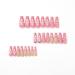 Justotry 24-Piece Diamante Coffin Nails Set - Snake & Pink Matte French Press-On Nails for Women - Ballerina Fake Fingernails - Buy Online on GoSupps.com