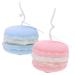 Zerodeko 2pcs Scented Candles Home Decor Tea Candles Macaron Tealight Votive Candles Scented Le Mini Macaron Delicate Aromatic Candles Delicate Tealight Candle Macaron Candle Wax