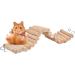 Wooden Hamster Ladder - Pet Suspension Bridge for Climbing and Swinging - Ideal for Mice, Gerbils, Chinchillas, and Parrots - Buy Online on GoSupps.com