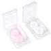 Milisten Travel Contact Lens Kit Case with Tweezers and Solution Bottle for Women and Girls White Pink 2 Pack