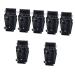 Minkissy 7ST haircut storage bag case for hairstream belt organizer bag scissor pocket for saloon shears Removable belt bag hairdressing bag leather case leather bag 22.5x13.5x5cmx7pcs blackx7stk