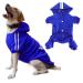 Dogs hoodies 4 legs overall dog clothing sweaters warm sweatshirt cotton jacket training suit for small dog medium dog big dog cat S blue