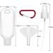 Tenlacum 50 ml Travel Carabiner Bottles - Portable Disinfectant Key Clip 8 Transparent Refillable Containers for On-the-Go Use - Buy Online on GoSupps.com