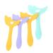PAMINGONO 4pcs Eyeliner Eye Shadow Make up Tools for Eyes Eyebrow Stencils Mascara Drawing Aid Tool
