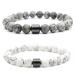 10 PCS Smoking Cessation Bracelet For Men Quit Smoking Bracelet Anti Smoking Bracelet Spiritual Bracelet For Women Helps Relieve Anxiety Frustration Irritability White+grey