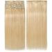 Real Remy Human Hair Clip In Extensions 8pcs 18clips 80g - #613 Light Blonde - Buy Online on GoSupps.com