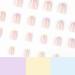 MISUD 24 pcs Short Square Press on Nails - Colorful Flower Design | Glossy Fake Nails for Summer | Cute Stick on Acrylic Nails - Buy Online on GoSupps.com