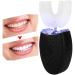 U-Shaped Adult Electric Sonic Toothbrush - Automatic Cleaning & Oral Care Tool with Food Grade Silicone Brush Head (Black) - Buy Online on GoSupps.com