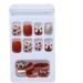 MENILITHS 24Pcs Caramel leopard pattern orange fashion ins European and American style with Art Fake Nail Tips Design Press on Nails with Double-Sided Adhesive for Women Girls - Buy Online on GoSupps.com