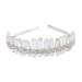 Raw Crystal Quartz Headband Crown - Rhinestone Tiara Mermaid Crown Headband for Women Bride Wedding Parties Hair Hoop (Clear)
