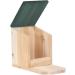 vidaXL 4x Firwood Squirrel Houses Garden Forest Wild Animals Wooden Holder Squirrel Peanut Butter Feeder Food House Feeding Station Box - Buy Online on GoSupps.com