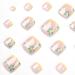 Yellow Tips French Fake Toenails with Designs - 24pcs Short Square Fashion False Toe Nails for Women - Buy Online on GoSupps.com