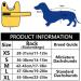 Geyecete Dog Raincoat - Adjustable Waterproof Jacket for Dachshunds | Reflective Straps & Velcro Fastener | Miniature Dackel Yellow - Size S (Back Length: 36-38cm) - Buy Online on GoSupps.com