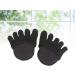 Healifty Toe Socks with Metatarsal Pads | Cotton Yoga Sports Five Finger Socks for Dry Skin - 2 Pairs (Black) - Buy Online on GoSupps.com