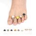 8 Pieces Toe Separators Silicone Nail Art Toe Separators Washable Reusable Toe Separators Pedicure Care(#G)