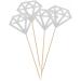 STAHAD 50pcs Baby Shower Glitter Cupcake Toppers Birthday Anniversary Cake Picks Happy Wedding Decor Wedding D cor Party Food Picks Fruits Toothpicks Muffin Picks Decorations Diamond Silver medium - Buy Online on GoSupps.com