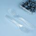 100 Pcs Clear Plastic Forks Sturdy and Durable Disposable Forks for Party Picnic Barbecue Restaurant Dinner Dessert - Buy Online on GoSupps.com