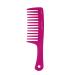 Wide Tooth Comb Hot Pink Coconut Oil Infused Handgrip Handle Comb Glide Through Smooth Hair Comb for Long Curly Wet Dry Hair for Kids Adults By Majestik+
