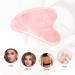 Uraqt Gua Sha - Heart Shape Jade Facial Massage Tool for Skin Care Tension Relief & Beauty | Pink Guasha Board for Face Eyes & Neck - Buy Online on GoSupps.com