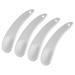 VOCOSTE 4 Pcs Makeup Spatula Mini Spoon Eye Cream Massage Sticks Beauty Scoop for Facial Cosmetic Face Cream Zinc Alloy Moon Shape 2.13"x0.51" Silver Tone