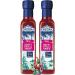 yoaxia Marke Yoaxia Set of 2 Thai Sauces - 2 x 140 ml / 165 g - Sweet Chilli Thai Sauce - Cute Chilli Pepper Sauce + Small Lucky Bag - Wooden Doll