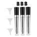 Outanaya 6pcs Eyelash Solution Bottle Portable Eyelash Tube Small Eyelash Bottle Mini Funnel Black Plastic