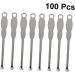 100pcs Stainless Steel Ear Spoons - Small Silver Ear Cleaner & Wax Curette - Buy Online on GoSupps.com