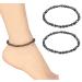 Eumenides Women's Fashion Magnetic Foot Chain - Hematite Antistatic Fatigue-Free Improves Sleep & Relieves Joint Pain - Black (8.7 Inch Oversize 2 Pack) - Shop Now! - Buy Online on GoSupps.com