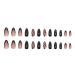 Justotry 24-Piece Stiletto Nails Set Glitter Black French Press-On Nails & Pink Almond Art Artificial Short Fingernails for Women - Buy Online on GoSupps.com