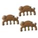 Healeved 3pcs Massage Comb Made of Green Sandalwood Wooden Comb Green Sandalwood Ladies