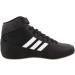 Adidas Wrestling HVC Youth Laced Shoe Black/White/Iron Metallic - Size 4.5 Little Kid (4-8 Years) - Buy Online on GoSupps.com