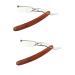 Minkissy 2st Khimar hijab razor space saving space saver hairdressing salon tripse gite Safe Icend hand razor for men safe razor men razor metal wooden handle men wood