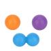 Fascia ball-3-pack with two 2.5 in massage ball and a 4.7 in-duoball to relieve sore muscles myofascial relaxation trigger point massage for warm-up or after training purple orange and blue